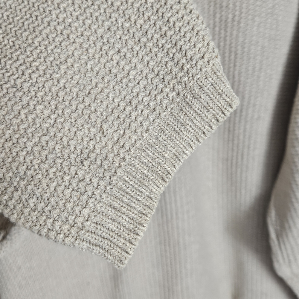 Vintage 90s Woolrich Hand Framed Button Henley Tan Sand Sweater Mens Large - Picture 6 of 13